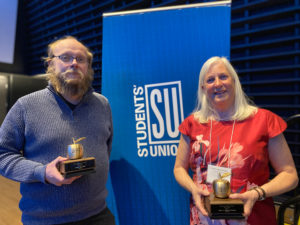 Hall of Fame Award winners Guido van Marle (left) and Carol A. Gibbons Kroeker